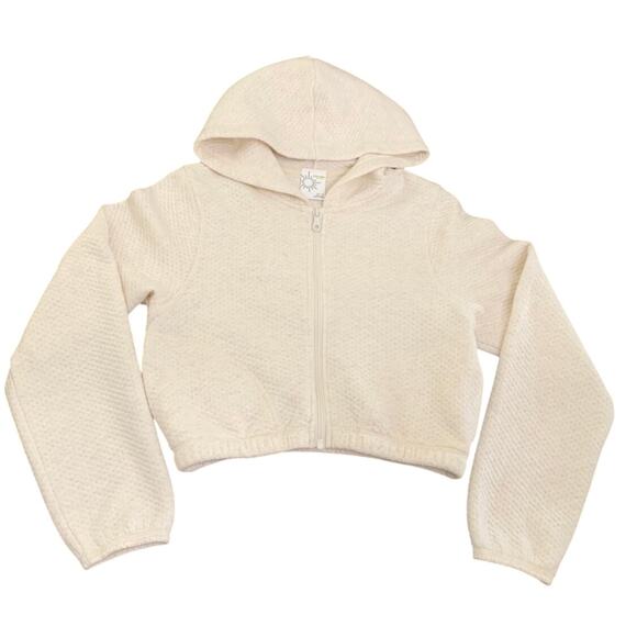 Offline by Aerie Womens Jacket XS Cream Cropped Zip Front Normcore Athleisure - Picture 14 of 16